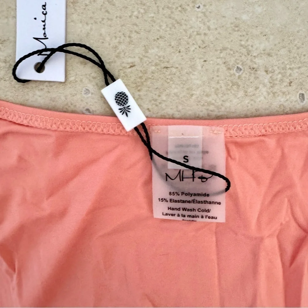 NWT! Monica Hansen Beachwear, One Piece, Peach Color, Size S - Picture 7 of 11